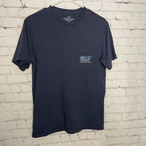 Vineyard Vines Tee Tuna Starfish Whale Pocket T-Shirt Navy Short Sleeve Men’s XS